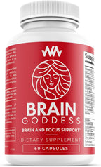 Warped Wellness Brain Goddess - Suplemento de Memoria y Concentración para Mujeres