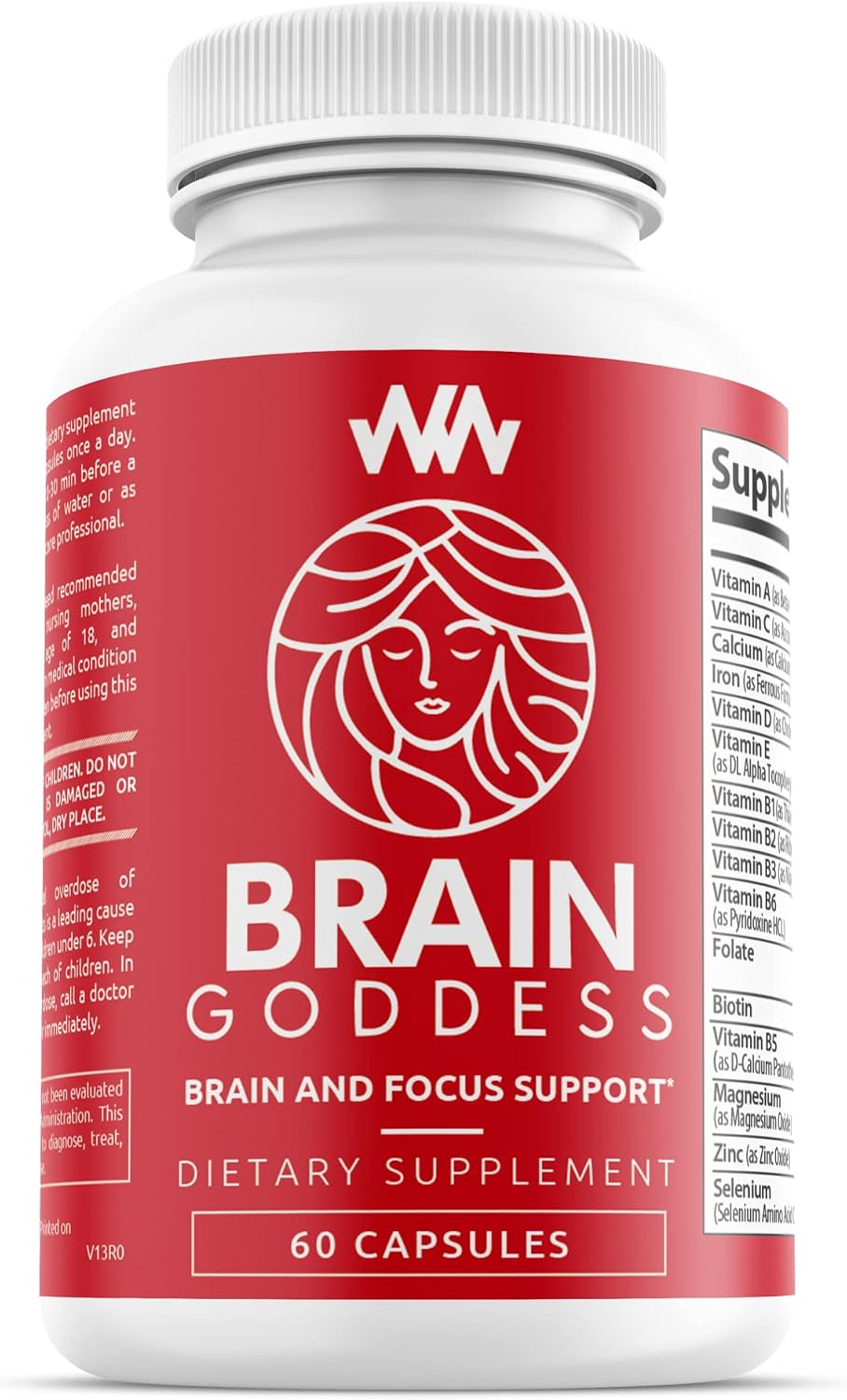 Warped Wellness Brain Goddess - Suplemento de Memoria y Concentración para Mujeres