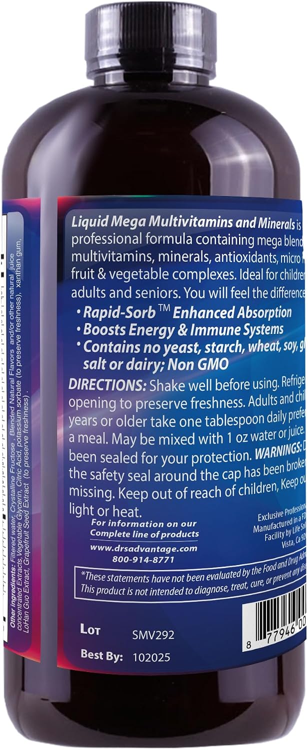 Dr's Advantage - Liquid Mega Multivitaminas y Minerales 946ml