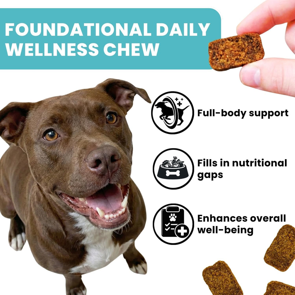 TRATEZ Multivitamínico para Perros 25-en-1 - Chews Blandos con Vitaminas y Minerales Esenciales, 60 Unidades