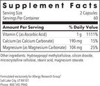 Allergy Research Group ARG Buffered Vitamin C - 1000 mg - Immune Support - Vegetarian Capsules - Hypoallergenic - 120 Capsules