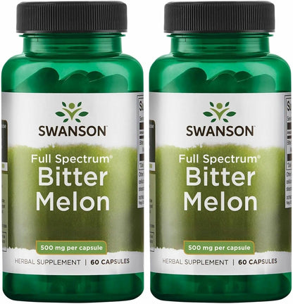 Swanson Full Spectrum Bitter Melon (Momordica) 500 mg - 60 Cápsulas (Pack de 2) – Image 1
