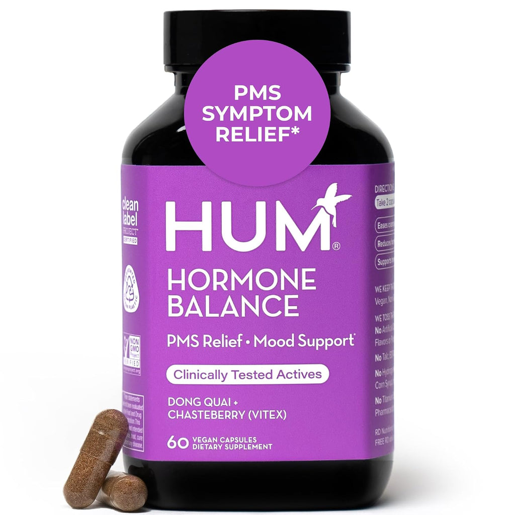 HUM Hormone Balance for Women - Supplement with Chasteberry and Dong Quai - 60 Capsules
