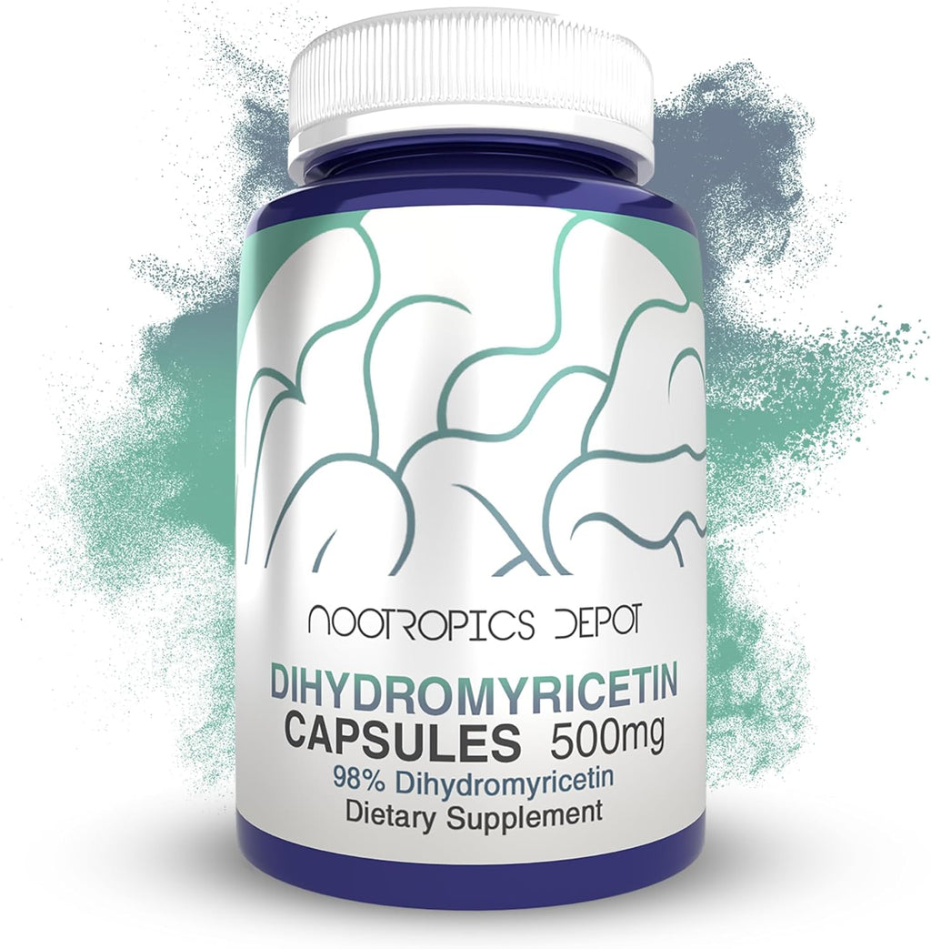 Nootropics Depot Dihidromiricetina (DHM) Cápsulas | Apoyo después de beber y recuperación | Extracto de Té de Vid (Ampelopsis grossedentata) | 60 cápsulas