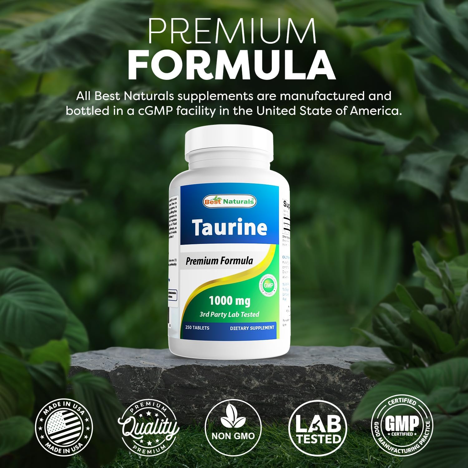 Best Naturals Taurina 1000 mg 250 Comprimidos