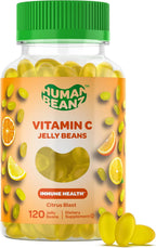 Human Beanz Vitamin C Jelly Bean Gummies | 120 Gomitas de Vitamina C Sabor Citrus Blast | Vegetariano, Kosher