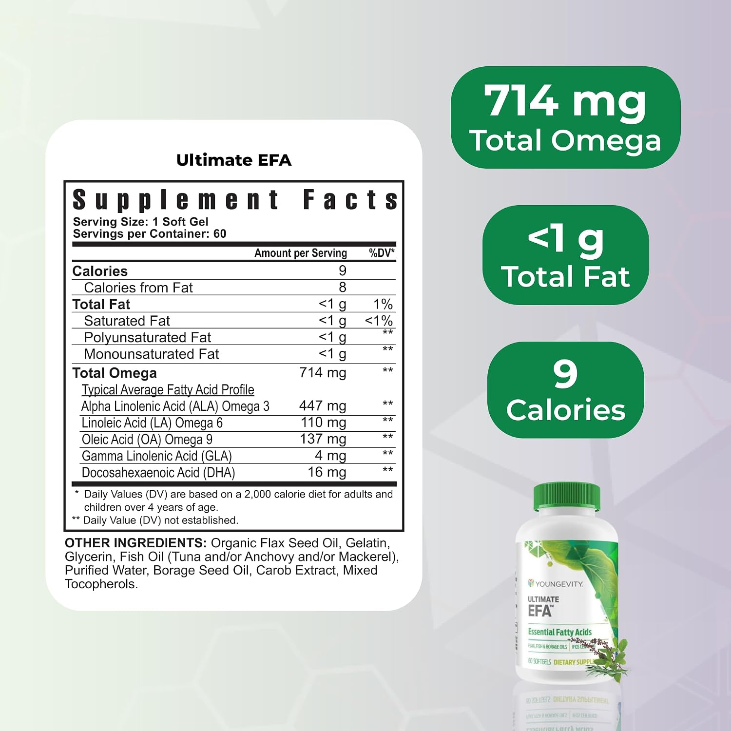 Youngevity Essential 90 Pak - Multivitaminas líquidas completas + ácidos grasos esenciales - 30 porciones