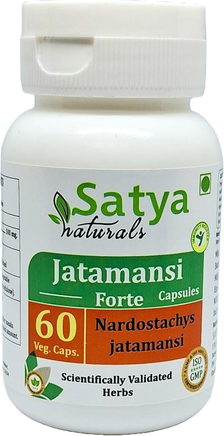 Jatamansi Forte Cápsulas 500 mg - 60 Cápsulas Vegetales - Extracto 10:1 - Satya Naturals
