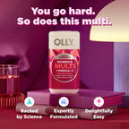 OLLY Ultra Strength Women's Multi Softgels - Multivitamínico diario para mujeres con Omega-3, Hierro y Vitaminas A, C, D, E, B12 - 60 cápsulas blandas
