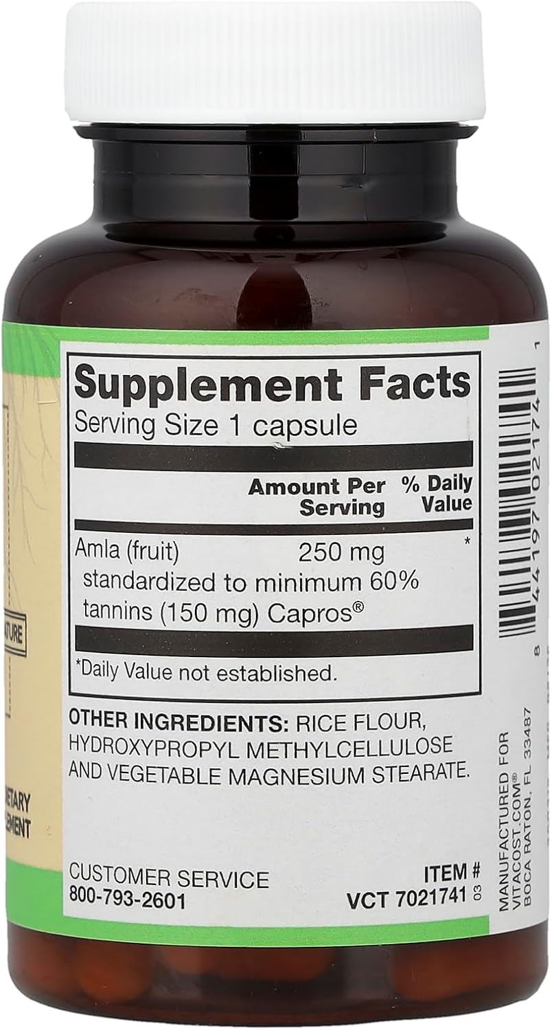 Vitacost Root2, Capros® Amla, 250 mg, 60 Cápsulas