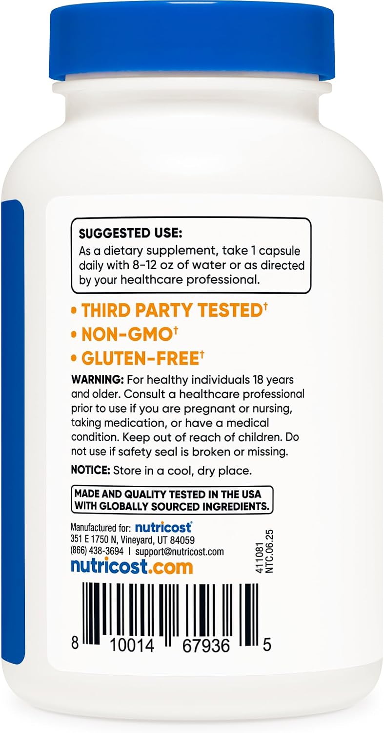 Nutricost L-Teanina 200mg, 240 Cápsulas - Doble Concentración