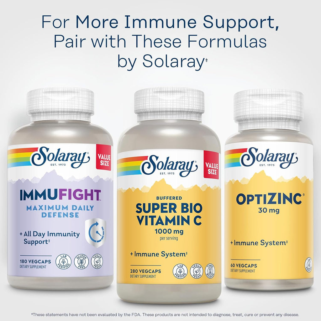 Solaray Super Bio Buffered Vitamin C 1000mg - Liberación Prolongada con Bioflavonoides - 360 Cápsulas