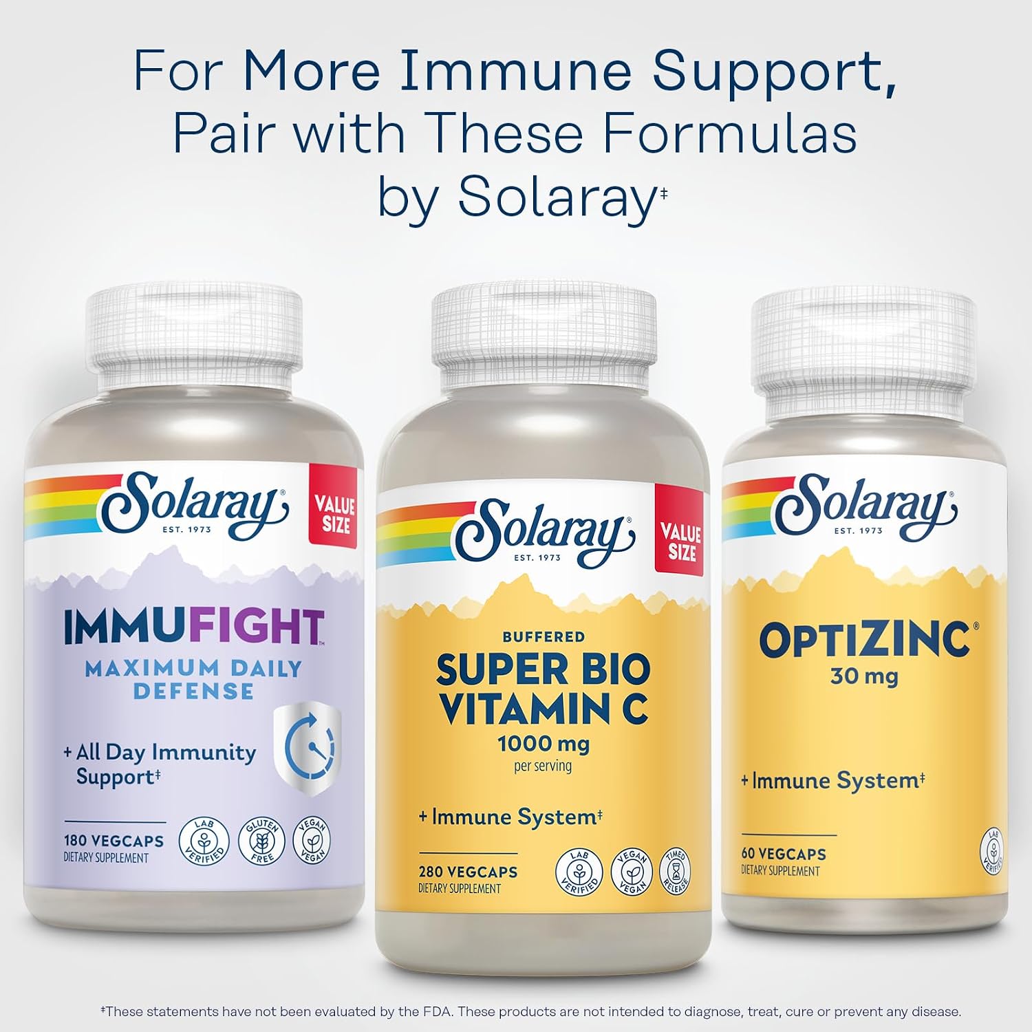 Solaray Super Bio Buffered Vitamin C 1000mg - Liberación Prolongada con Bioflavonoides - 360 Cápsulas