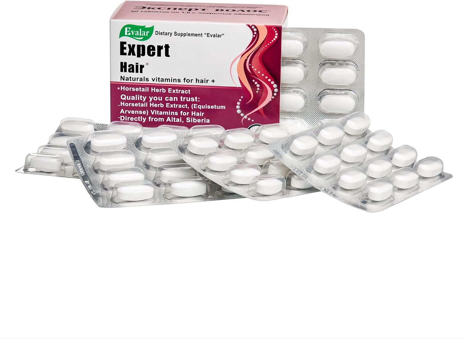 Expert Hair Cola de Caballo (Equisetum arvense) con Vitaminas, 60 Comprimidos