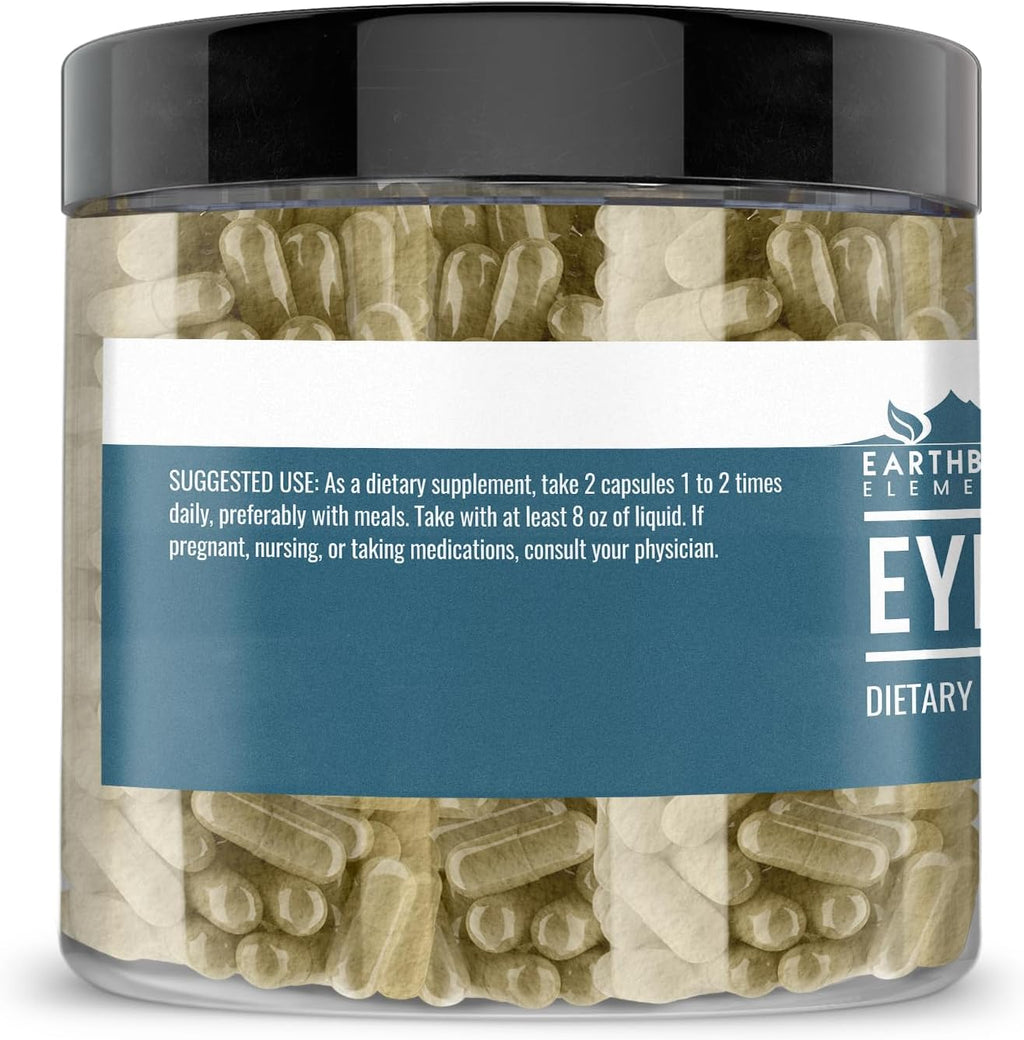 Earthborn Elements Eyebright 200 Cápsulas, Puro y Sin Diluir, Sin Aditivos