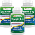 Best Naturals Vitamina B12 Metilcobalamina 6000 mcg - 120 Comprimidos Sublinguales, Pack de 3