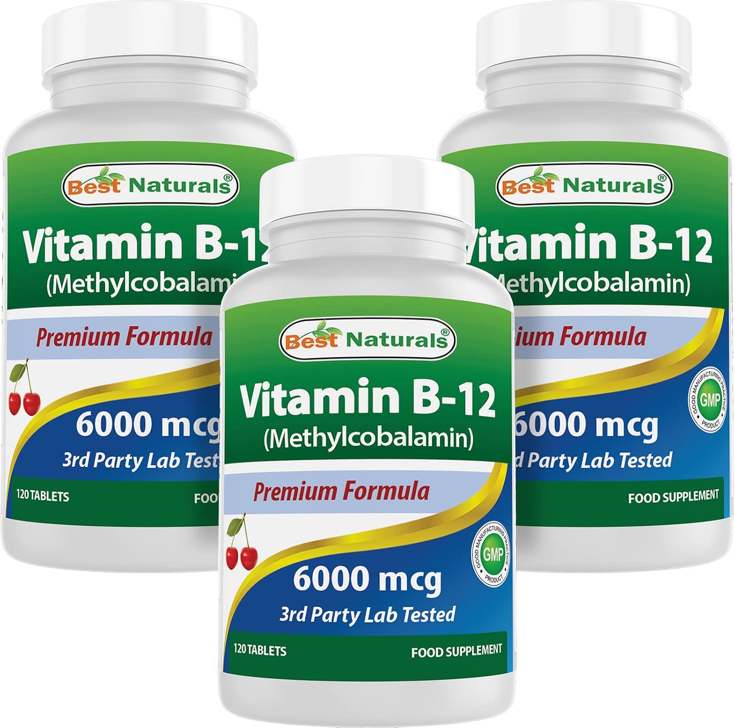 Vitamina B-12 Metilcobalamina 6000 mcg - 120 Comprimidos Sublinguales (Pack de 2)