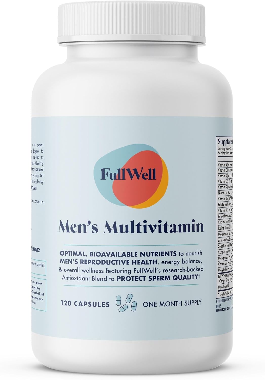 FullWell Multivitamínico para Hombres - 120 Cápsulas (30 Dosis)