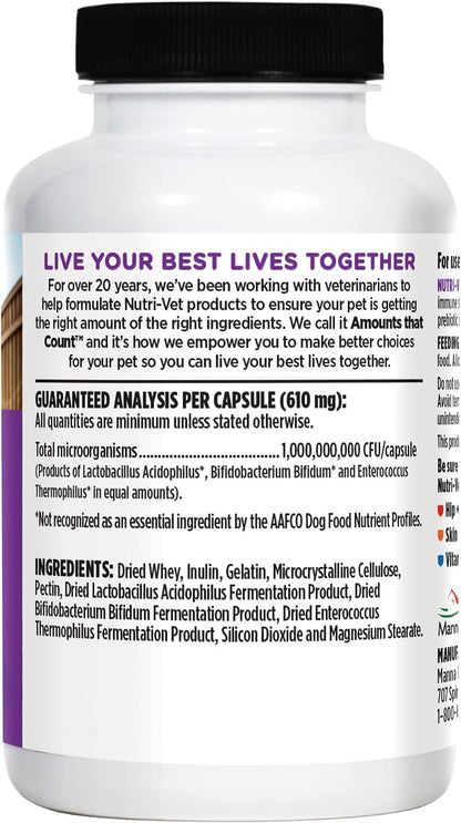Nutri-Vet Probióticos para Perros – 60 – Digestión saludable: Contribuyen a la descomposición de los alimentos y a – Image 9