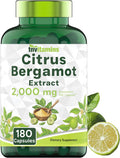 Citrus Bergamot 2000 mg - 180 Cápsulas | Suplemento de Bergamota Cítrica