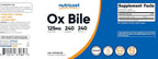 Nutricost Cápsulas de Bilis de Buey 125mg, 240 Cápsulas - No Transgénico