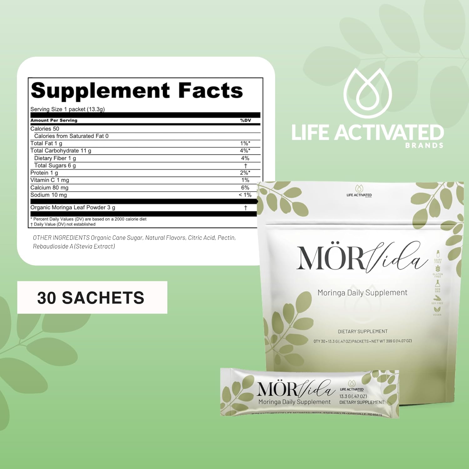 Mörvida Daily Supplement - Moringa Oleifera del Himalaya - 30 Sachets