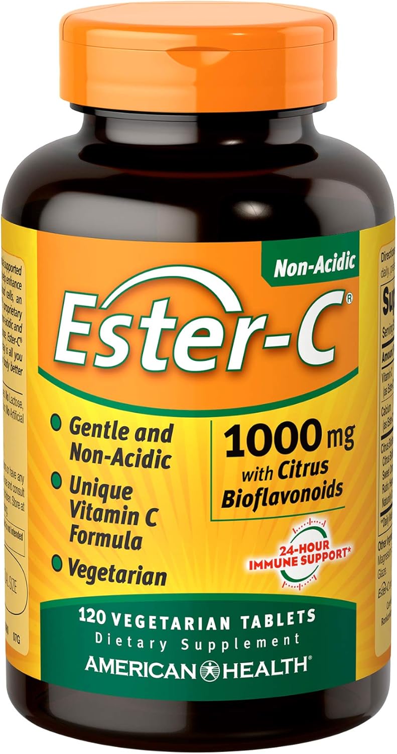 Ester-C Vitamina C con Bioflavonoides Cítricos, 1000 mg, 120 Comprimidos Vegetales