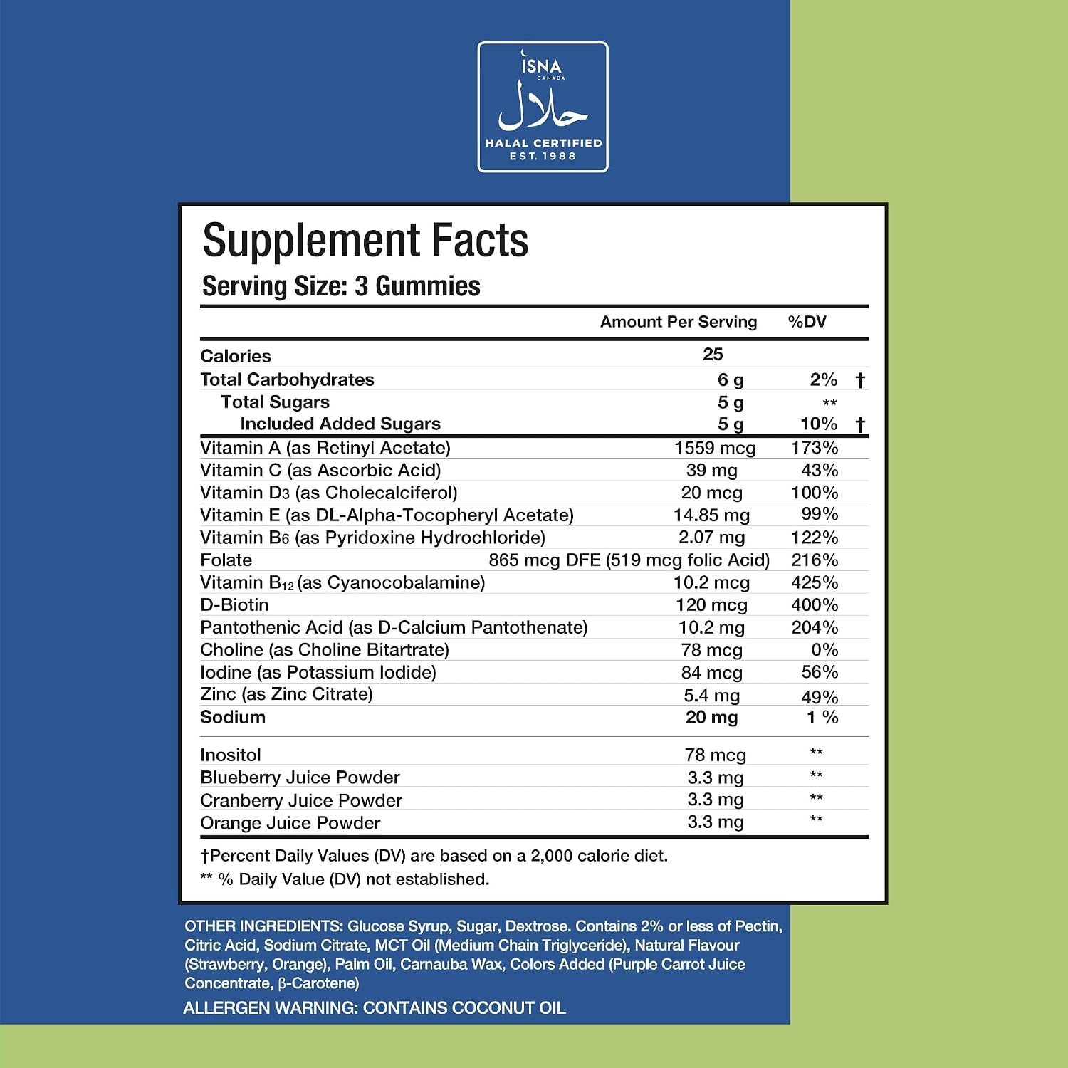 Noor Vitamins Gomitas Multivitamínicas Halal para Adultos con Mezcla de Frutas Orgánicas - 90 Unidades