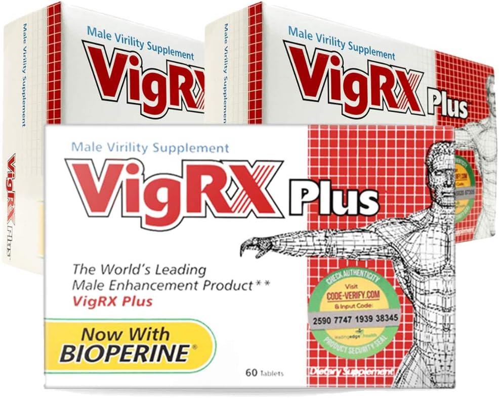 VigRX Plus - Suplemento Herbal para la Vitalidad Masculina - 60 Comprimidos (3 Cajas)