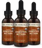 Dr. Mercola Organic Digestive Bitters Liquid Drops - 2 fl. oz. (30 porciones), Paquete de 3