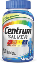 Centrum Silver Multivitamínico para Hombres 50+ con Vitamina D3, Vitaminas B y Zinc - 200 Comprimidos