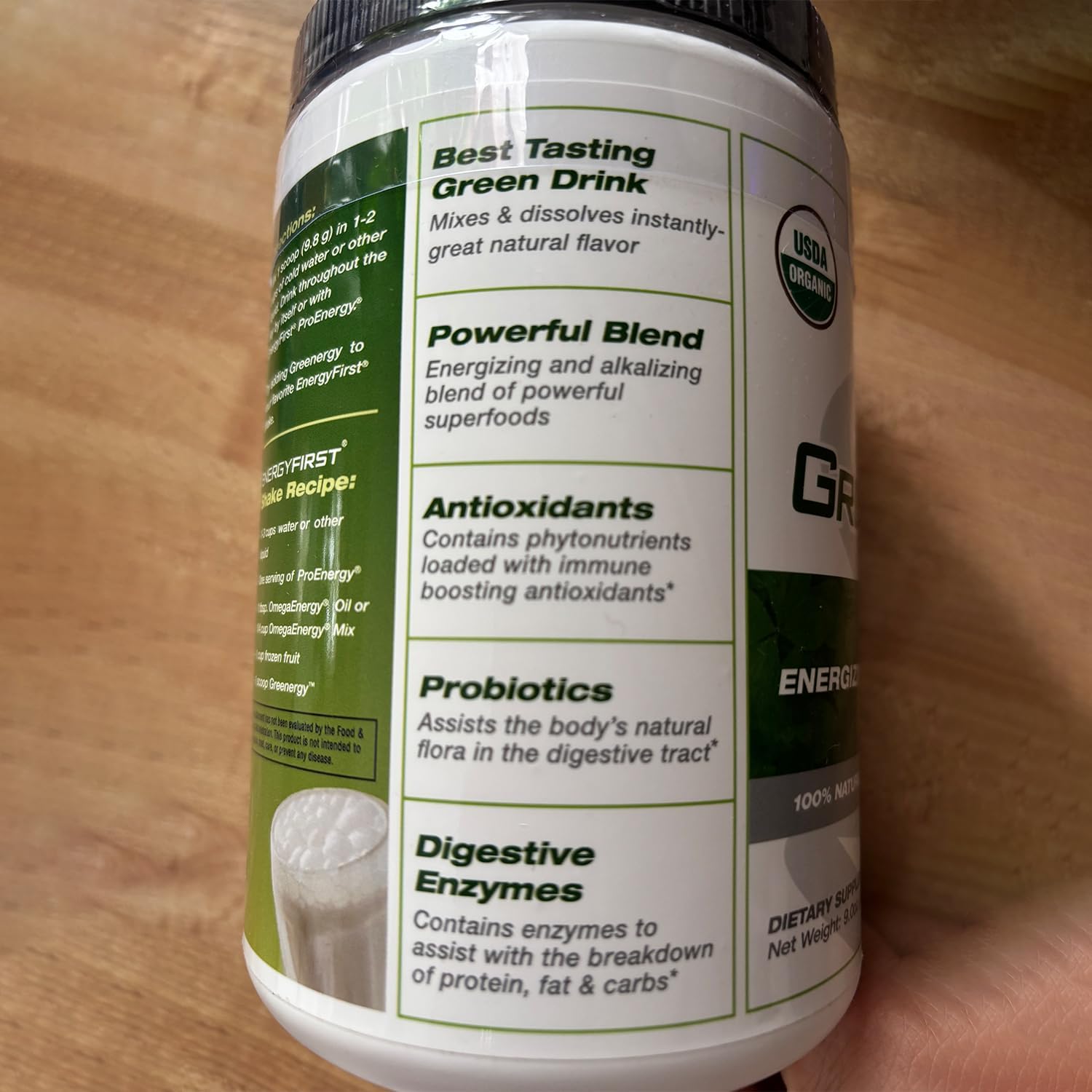 EnergyFirst Greenergy Organic Superfood Powder - 30 raciones