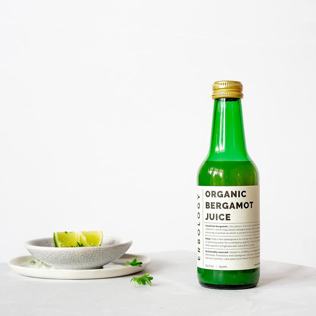 Zumo de Bergamota 100% Orgánico 250ml (Caja de 12) - Rico en Flavonoides Bioactivos - Sin Azúcar Añadido - No GMO