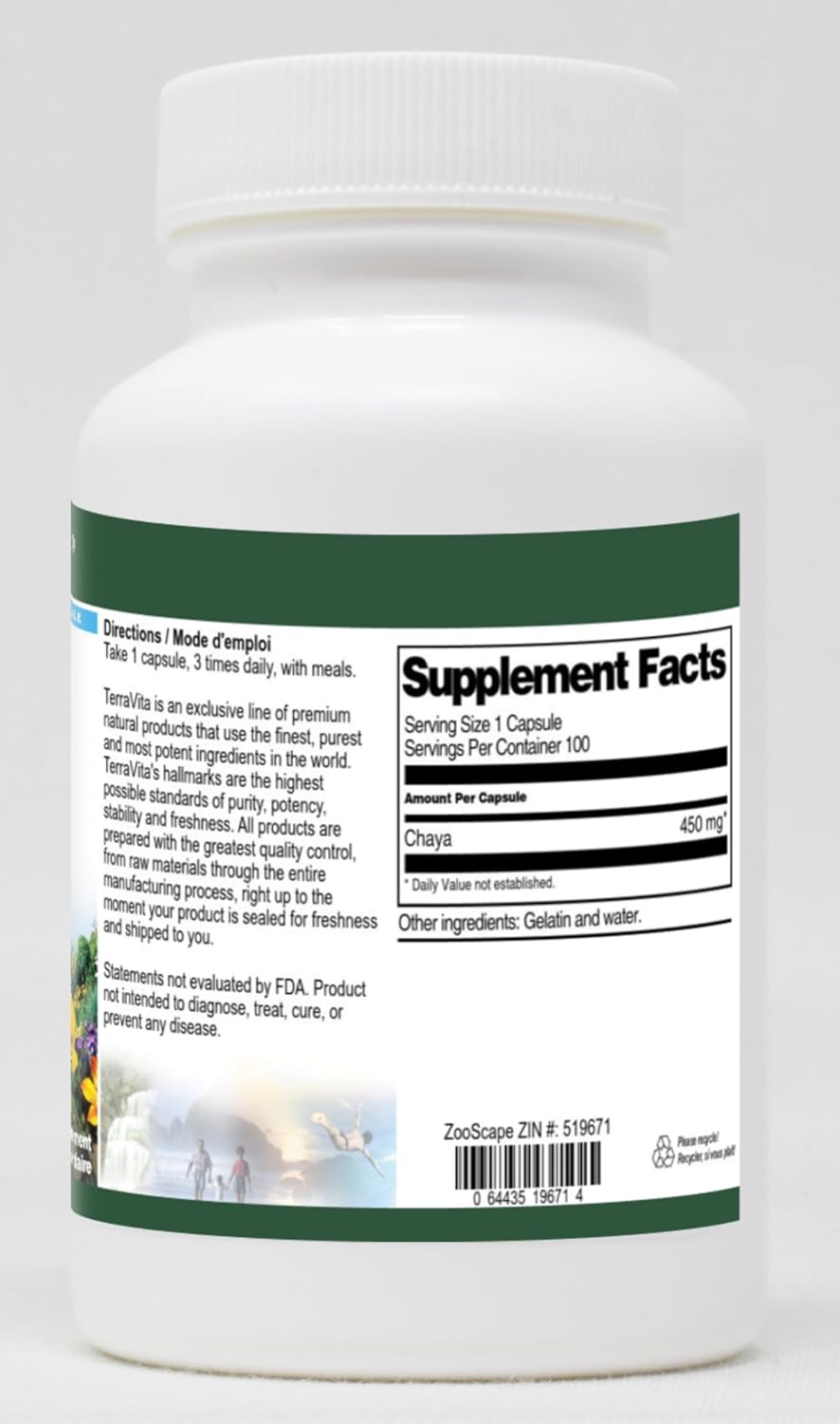 Chaya - 450 mg (100 Cápsulas) - Pack de 3