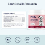 Pawfy Complemento Urinario para Perros | Arándano y D-Mannosa | Salud de la Vejiga y Tracto Urinario | 30 Masticables