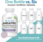 Bariatric Advantage Chewable All-in-One Multivitamin with Iron and Calcium Citrate, Very Berry Flavor (120 tablets)
