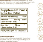 Vitamina C 500 mg con Escaramujo – Solgar – 100 Comprimidos