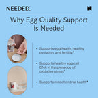 Needed. Egg Quality Support - Suplemento Antioxidante con Acetil L-Carnitina - 60 Cápsulas