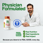 FeelGood Superfoods Cápsulas de Apoyo Inmunológico 1000 mg, 25 Frutas y Verduras Orgánicas, 60 uds.