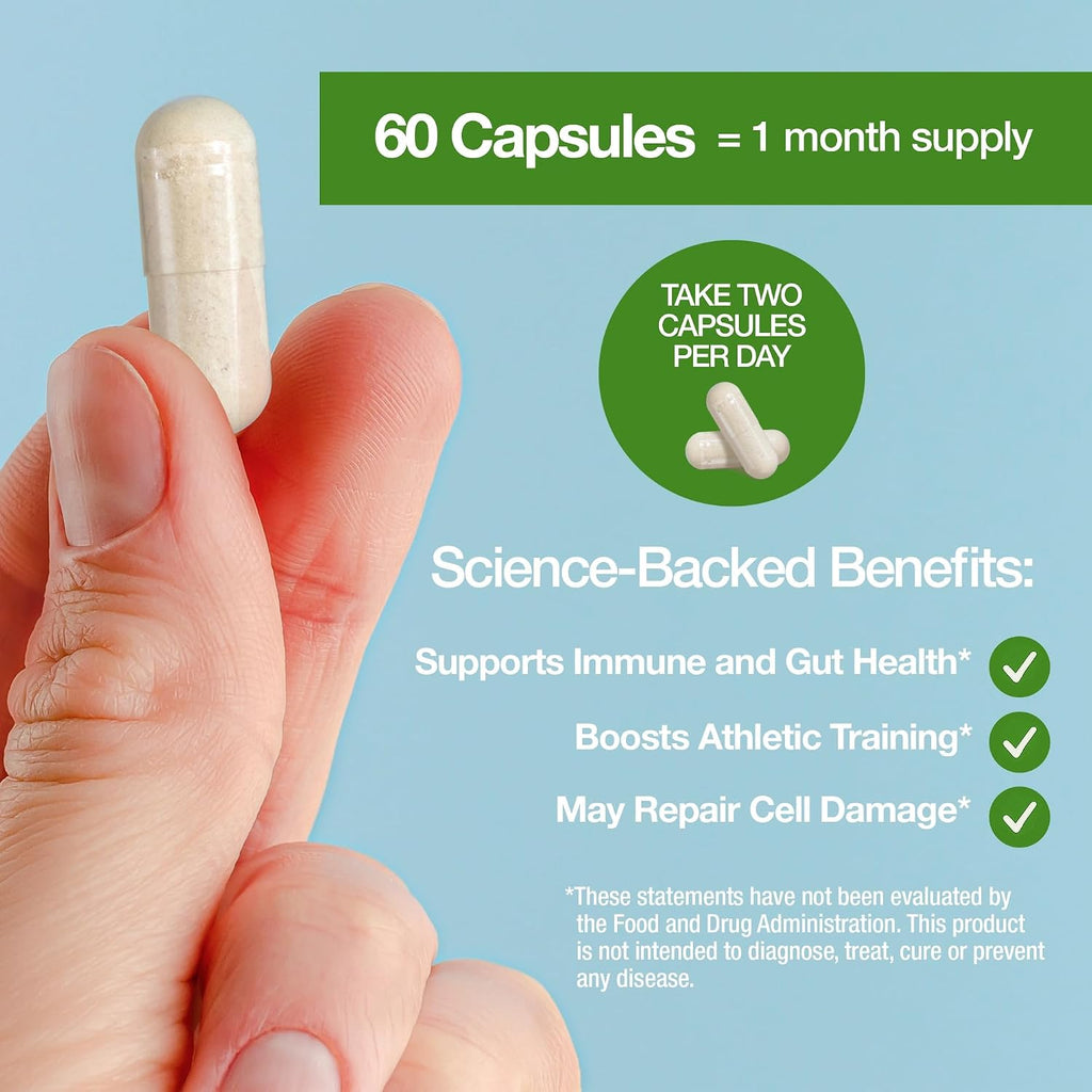 FeelGood Superfoods Calostro Bovino en Cápsulas - 2000 mg por Dosis - Salud Intestinal e Inmunidad - 60 Cápsulas