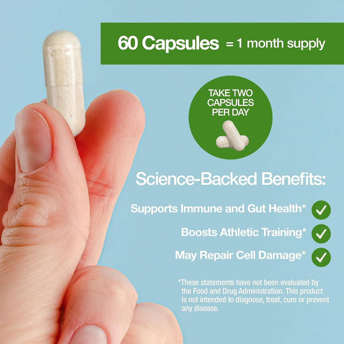 FeelGood Superfoods Calostro Bovino en Cápsulas - 2000 mg por Dosis - Salud Intestinal e Inmunidad - 60 Cápsulas – Image 7