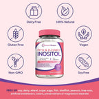 Doctor's Recipes Inositol para Mujeres - Myo-Inositol y D-Chiro Inositol 2050mg, 120 Cápsulas Veganas