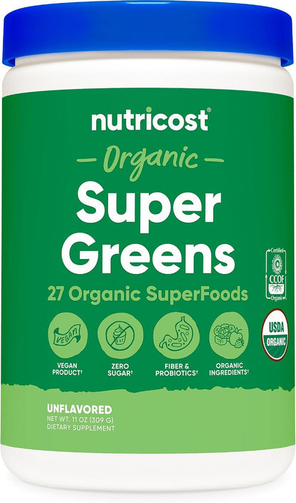 Nutricost Organic Super Greens Powder - Sabor Naranja Sunrise - 30 Raciones – Image 7