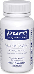 Pure Encapsulations Vitamina D3 y K2, 60 Cápsulas