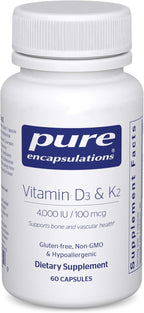 Pure Encapsulations Vitamina D3 y K2, 60 Cápsulas