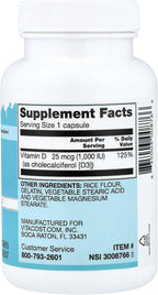 Vitacost Vitamin D3 (Cholecalciferol) 1000 IU - 300 Capsules