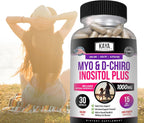 Kaya Naturals Myo y D-Chiro Inositol Plus para Mujeres, Vitamina B8 - 30 Cápsulas