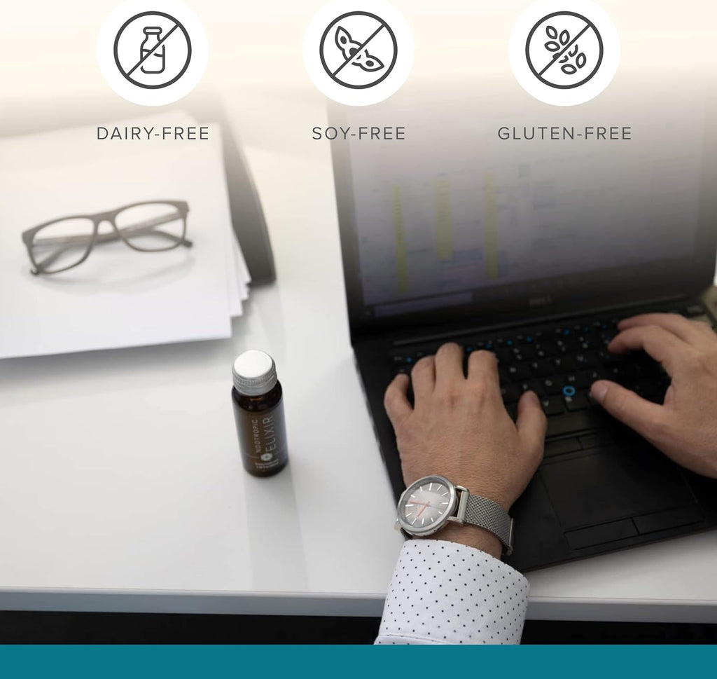 Isagenix Nootropic Elixir - Complemento Líquido para la Concentración y Salud Cerebral - 10 botellas de 50 ml