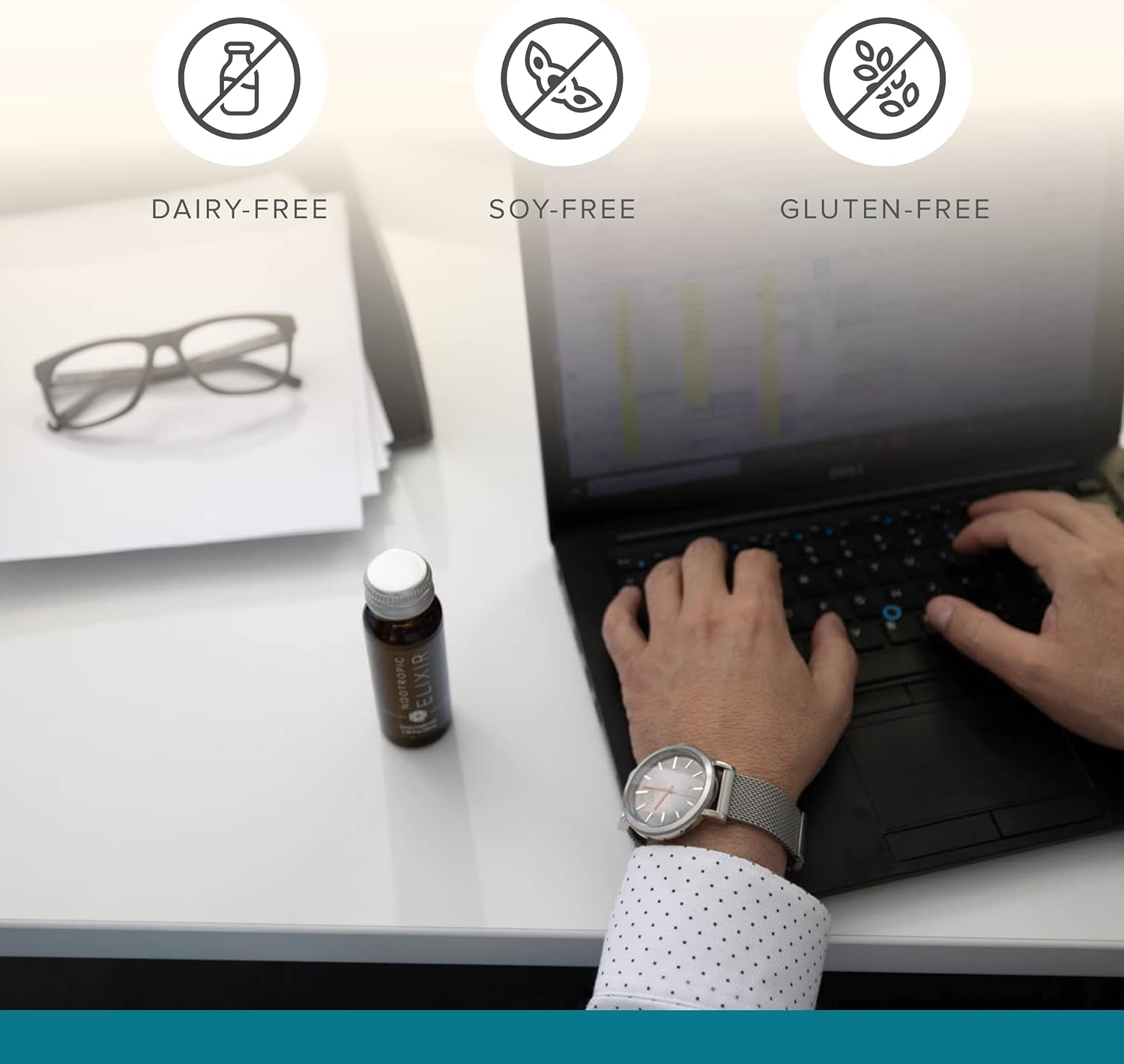 Isagenix Nootropic Elixir - Complemento Líquido para la Concentración y Salud Cerebral - 10 botellas de 50 ml