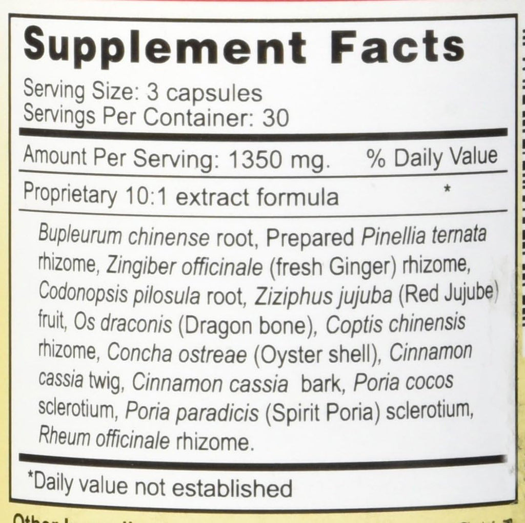 Jing Herbs Bupleurum & Hueso de Dragón - 90 Cápsulas